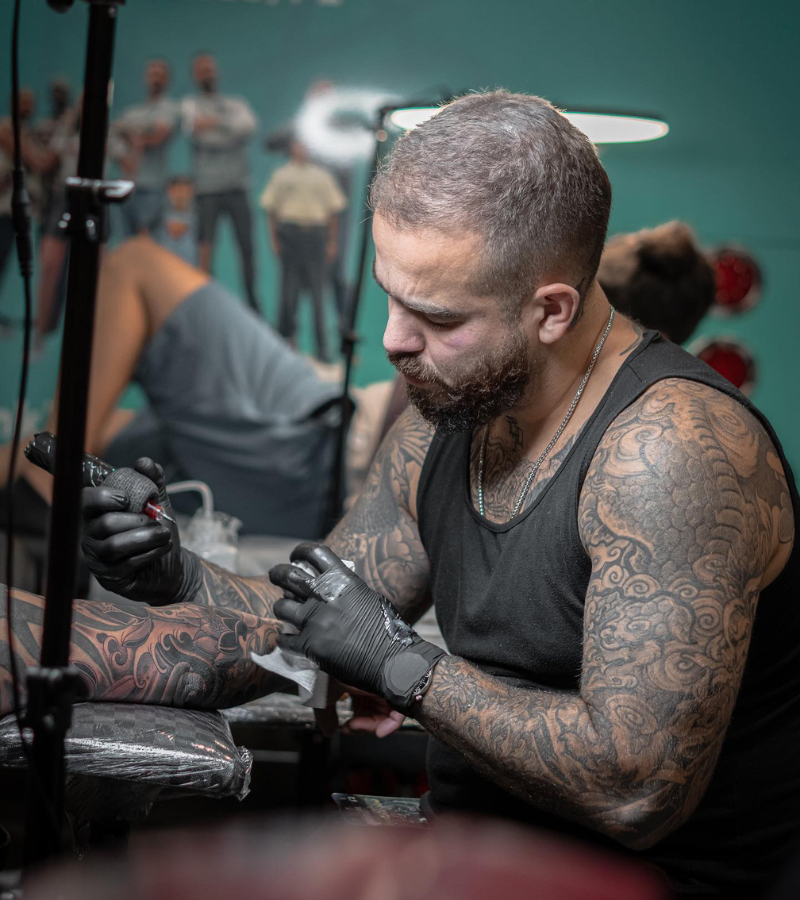 Eddie Saraiva, Tattoo Artist and Owner of Eternal Devotion Tattoos in Orlando, FL